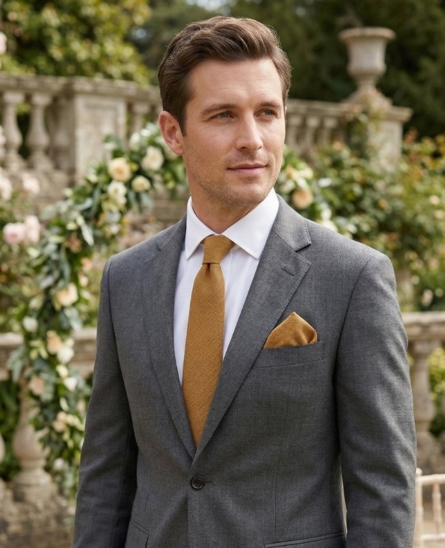 Corbata Marrón Hombre en Algodón «Edgard»