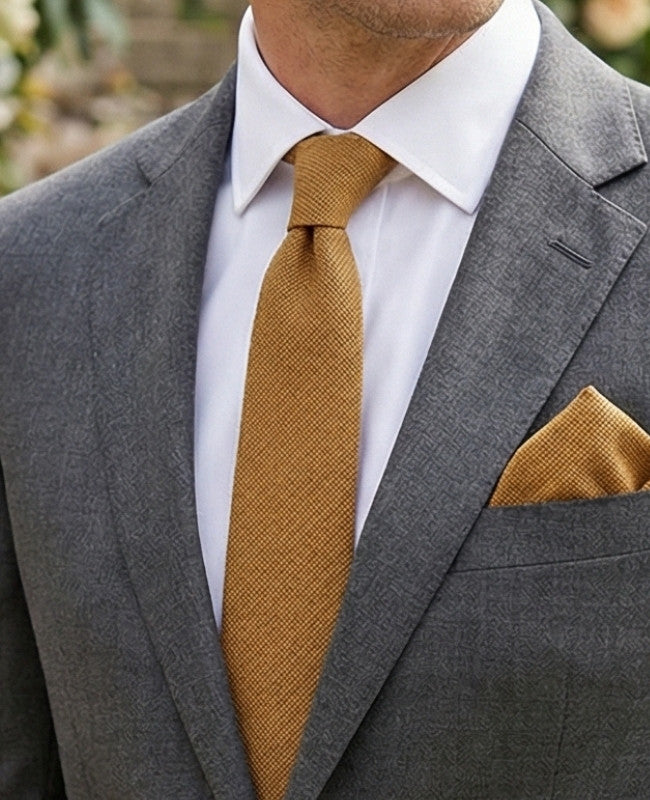 Corbata Marrón Hombre en Algodón «Edgard»