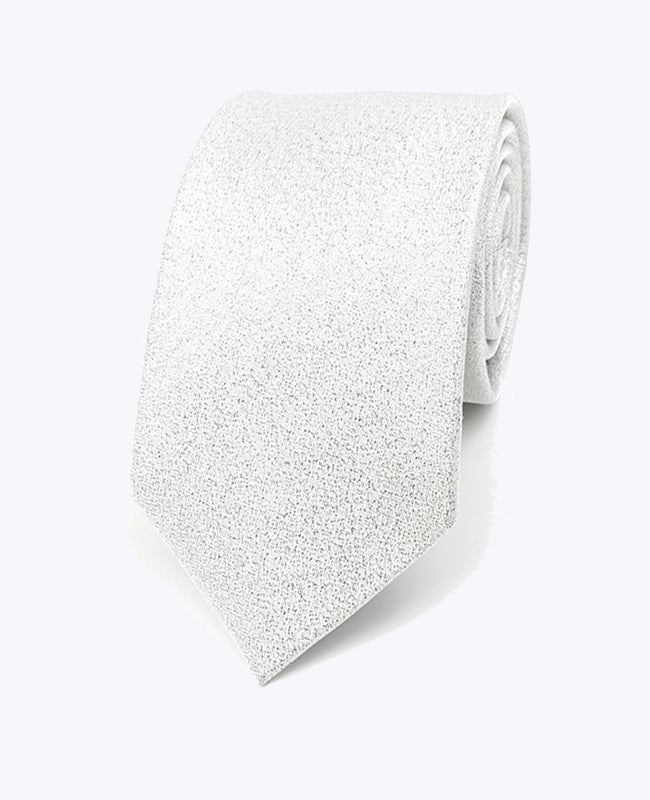 Corbata con Lentejuelas Plateado n°1 Hombre en Poliéster | Isidore - Unipap's