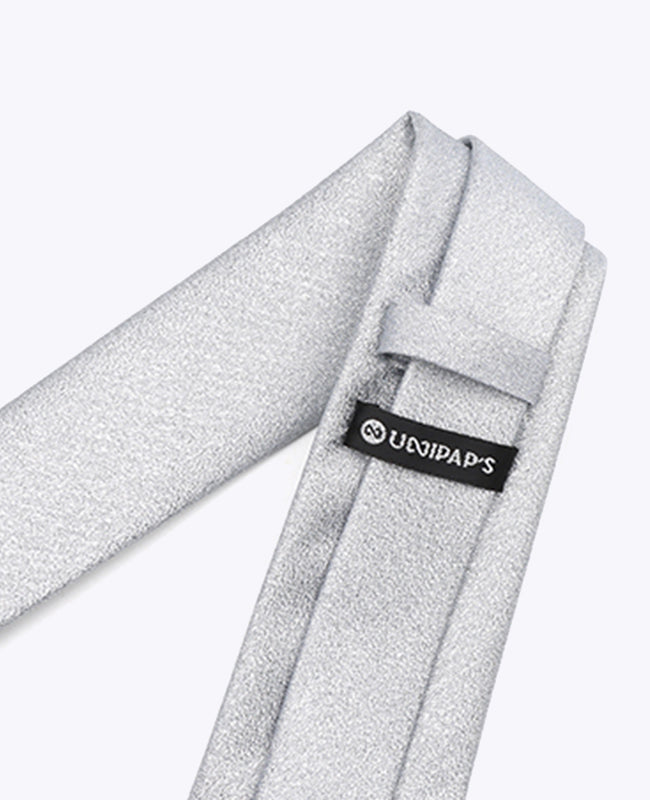 Corbata con Lentejuelas Plateado n°2 Hombre en Poliéster | Armand - Unipap's