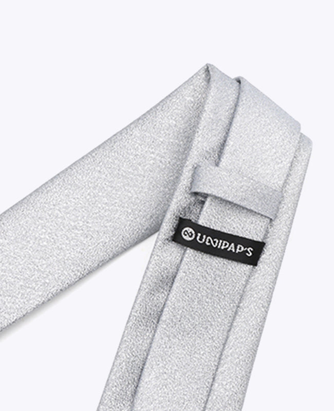 Corbata con Lentejuelas Plateado n°2 Hombre en Poliéster | Isidore - Unipap's