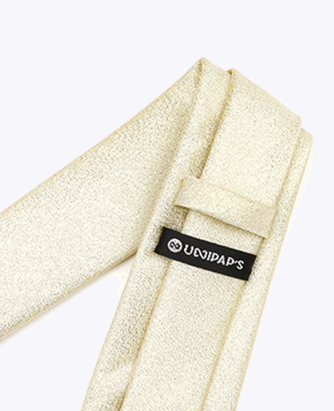Corbata con Lentejuelas Doradas n°3 Hombre en Poliéster | Isidore - Unipap's