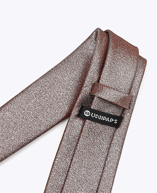 Corbata con Lentejuelas Marrón n°1 Hombre en Poliéster | Isidore - Unipap's