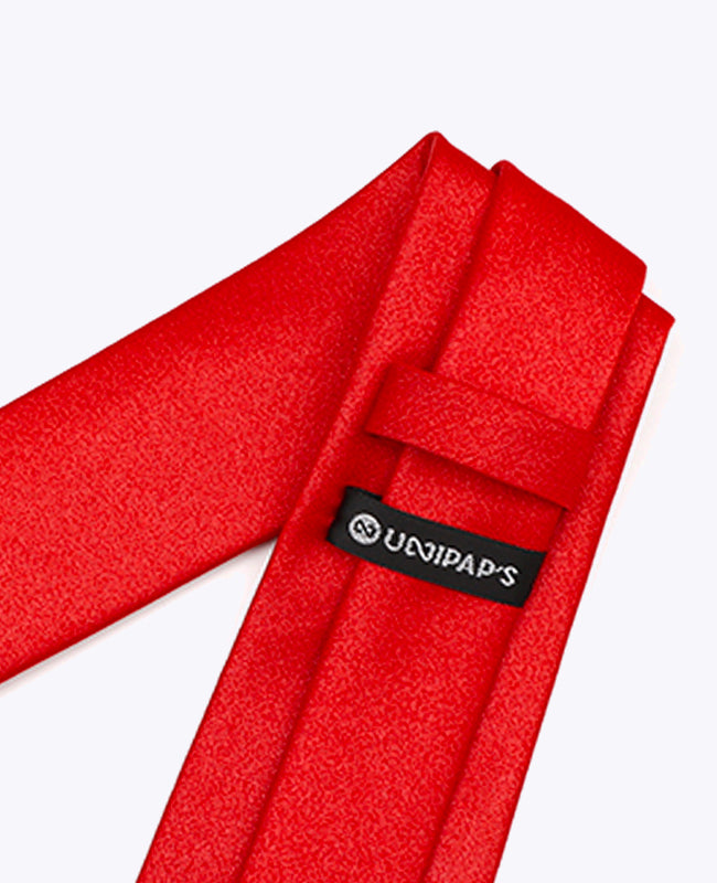 Corbata con Lentejuelas Rojo n°1 Hombre en Poliéster | Armand - Unipap's