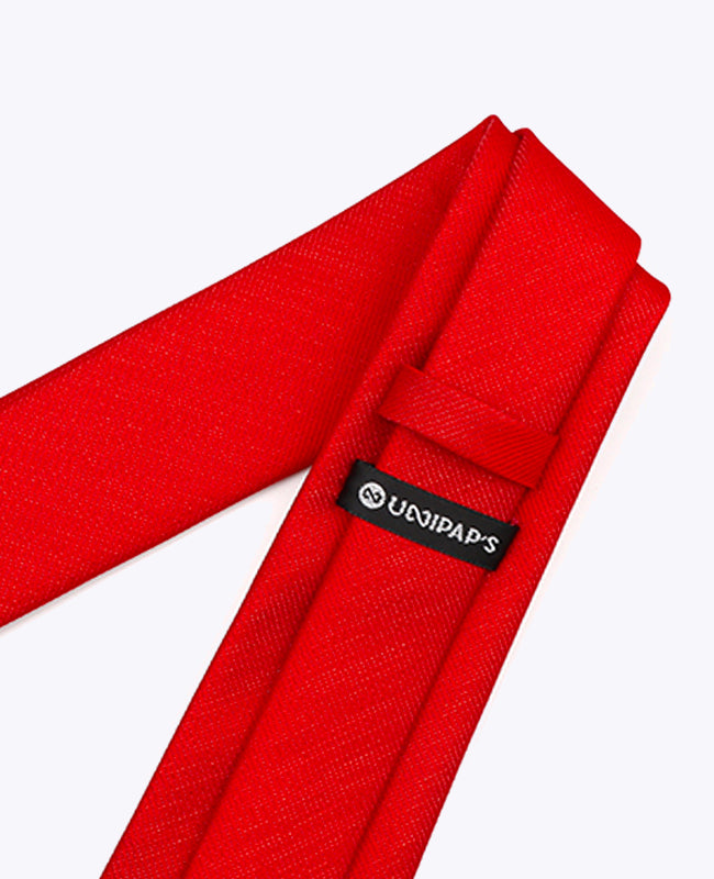 Corbata con Lentejuelas Rojo n°1 Hombre en Poliéster | Léonard - Unipap's