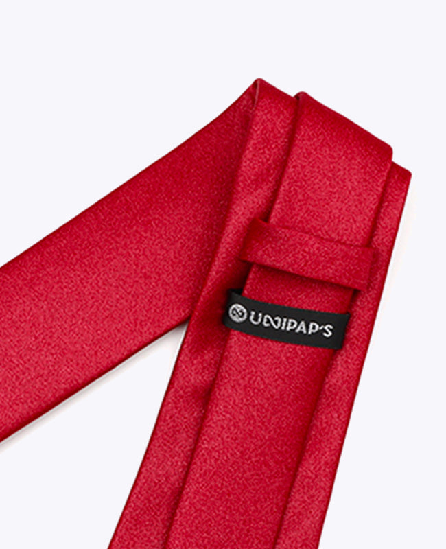 Corbata con Lentejuelas Rojo n°2 Hombre en Poliéster | Armand - Unipap's