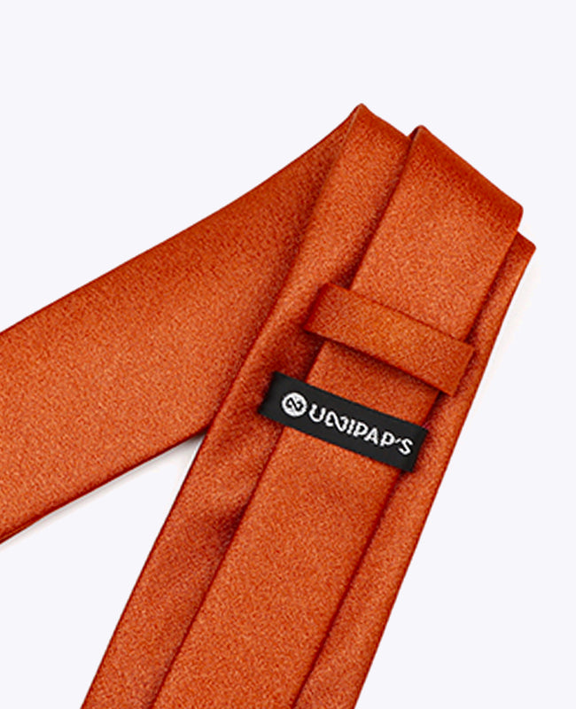 Corbata con Lentejuelas Terracota n°1 Hombre en Poliéster | Armand - Unipap's