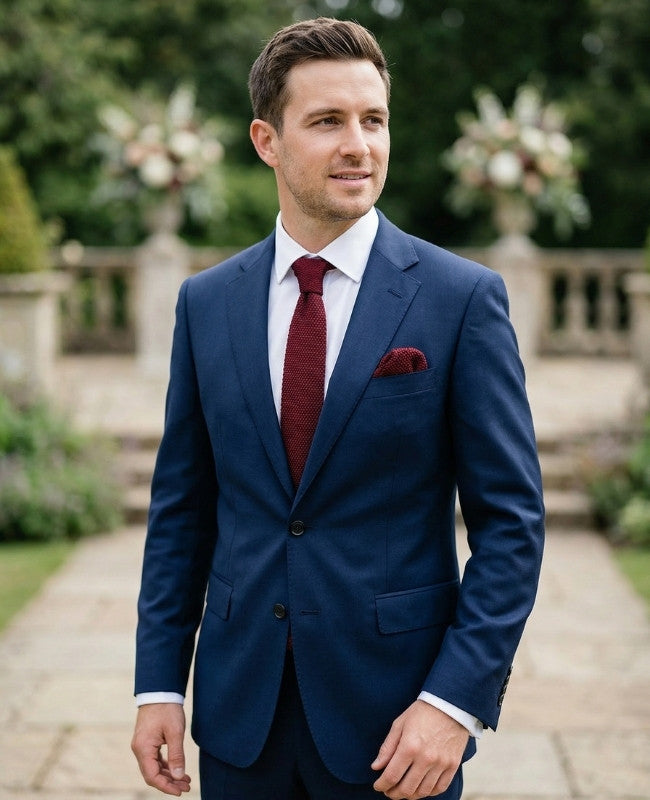 Corbata Roja n°1 Hombre en Punto «Léon»