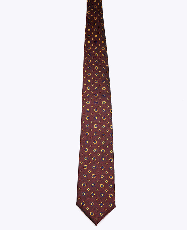Corbata Roja n°1 Con Estampados Hombre en Poliéster «Edmond»