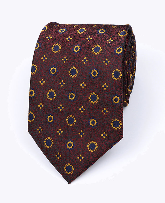 Corbata Roja n°1 Con Estampados Hombre en Poliéster «Edmond»