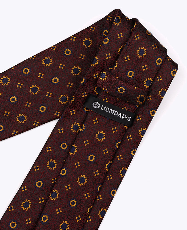 Corbata Roja n°1 Con Estampados Hombre en Poliéster «Edmond»