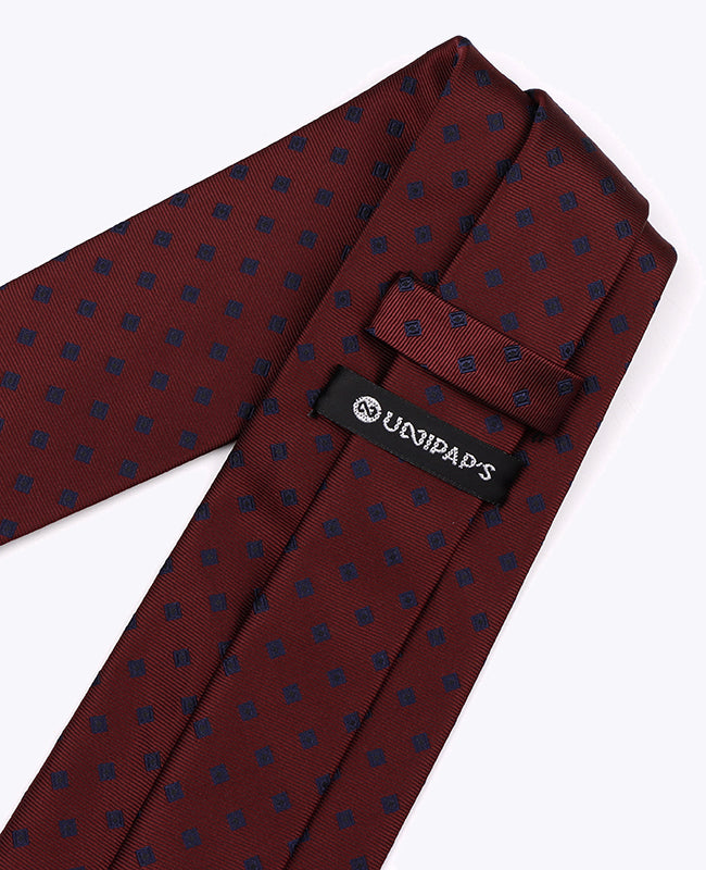 Corbata Rojo n°2 Con Estampados Hombre en Poliéster «Edmond»