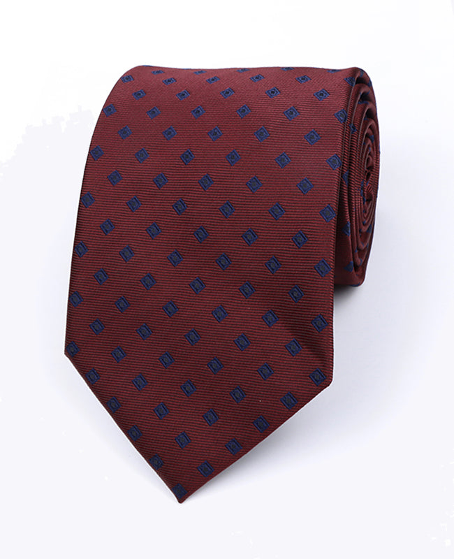 Corbata Rojo n°2 Con Estampados Hombre en Poliéster «Edmond»