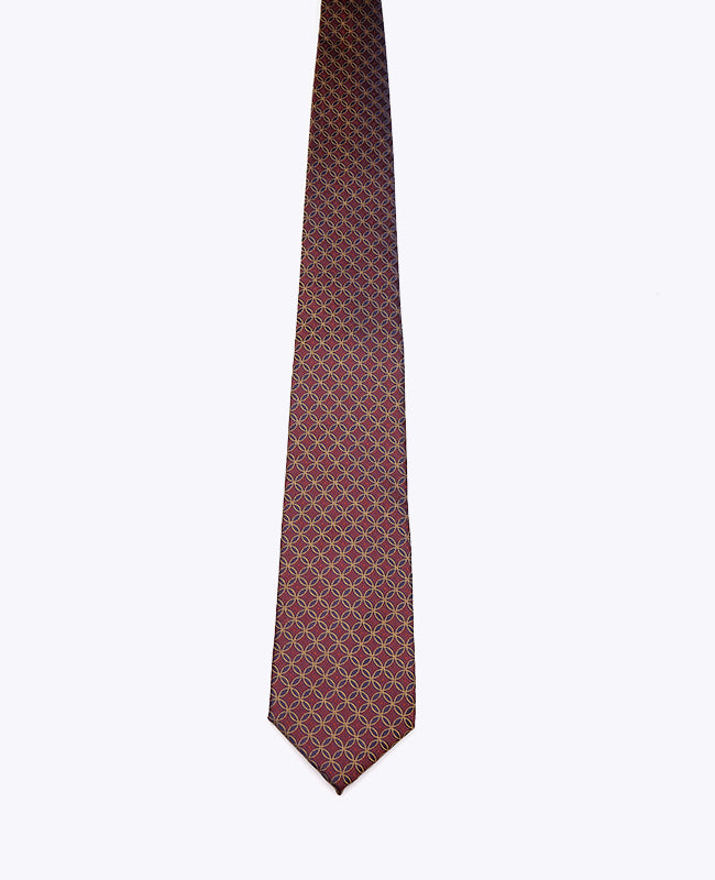 Corbata Rojo n°3 Con Estampados Hombre en Poliéster «Edmond»
