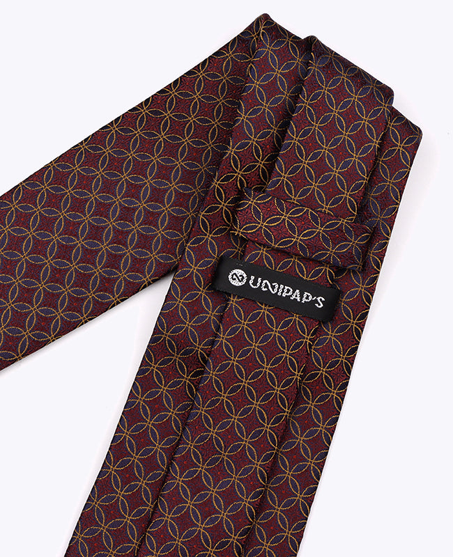 Corbata Rojo n°3 Con Estampados Hombre en Poliéster «Edmond»
