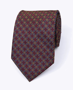 Corbata Rojo n°3 Con Estampados Hombre en Poliéster «Edmond»
