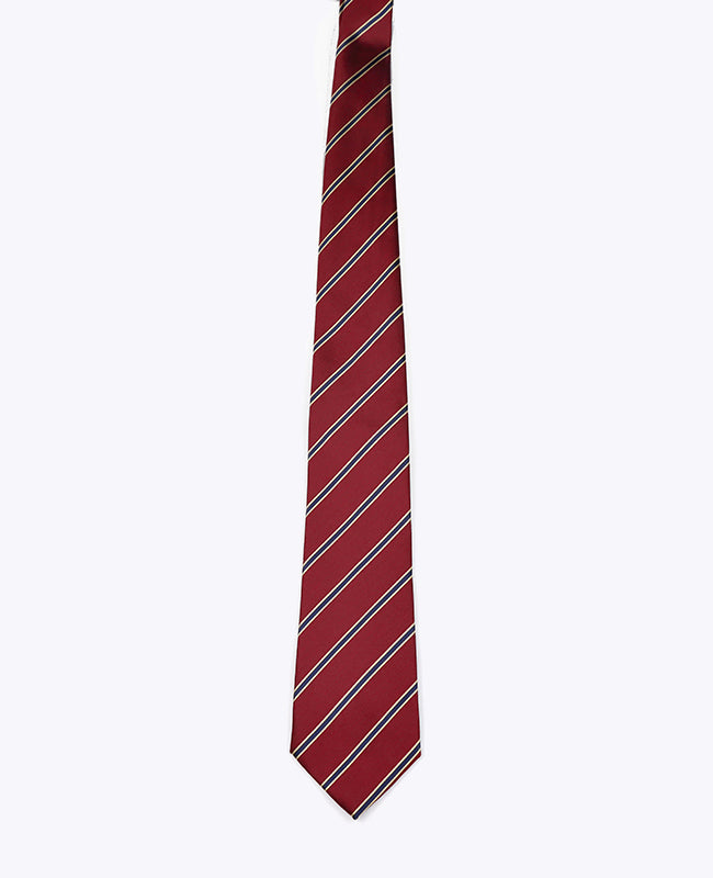 Corbata Rojo De Rayas Hombre en Poliéster «Edmond»