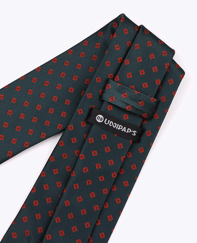 Corbata Verde Con Estampados Hombre en Poliéster «Edmond»