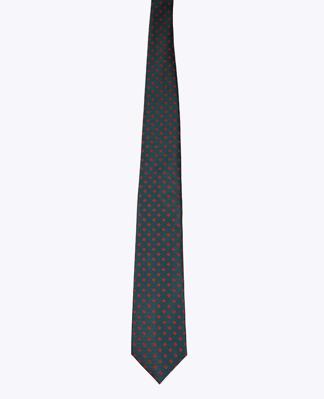 Corbata Verde Con Estampados Hombre en Poliéster «Edmond»