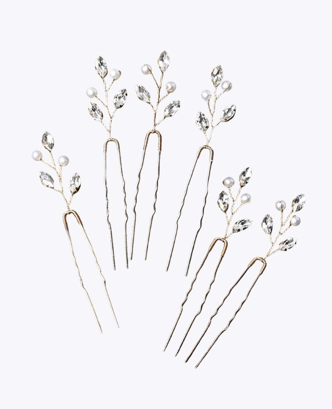 Alfiler Floral Dorado Mujer «Camille»