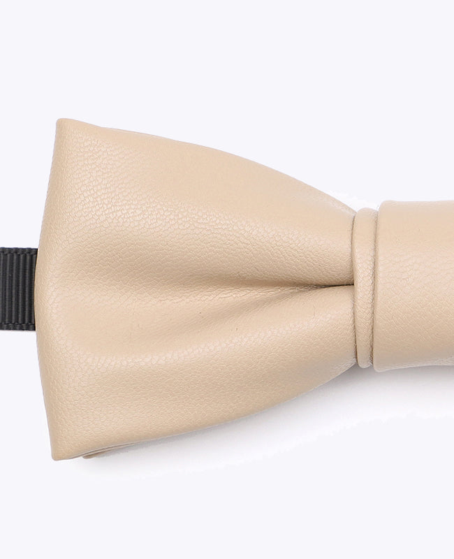 Pajarita Beige Hombre en Cuero «Achille»