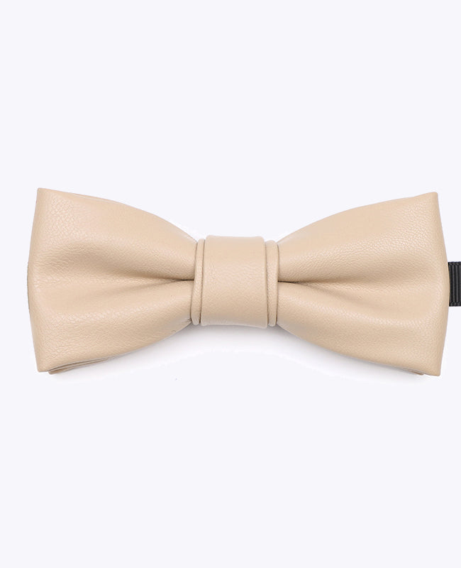 Pajarita Beige Hombre en Cuero «Achille»