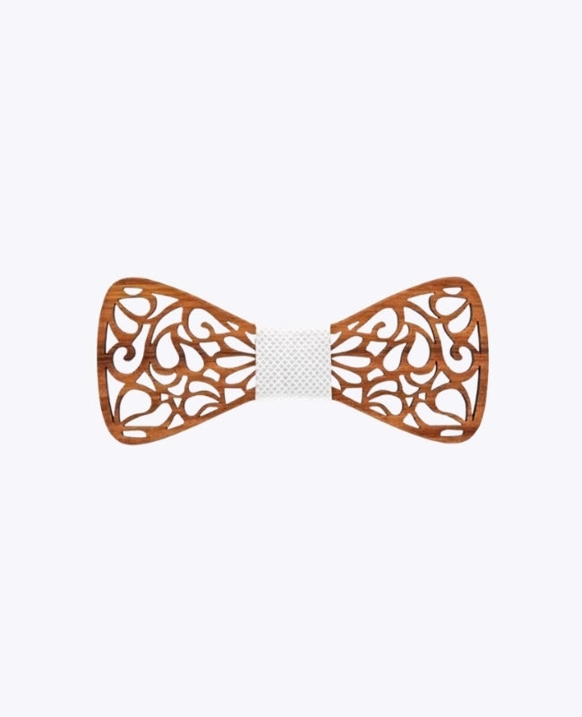 Noeud Papillon Blanc Enfant en Bois «Hercule»
