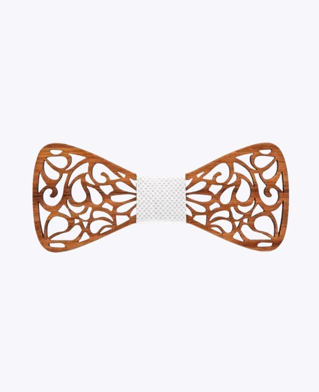 Pajarita Blanco Hombre de Madera «Hercule»