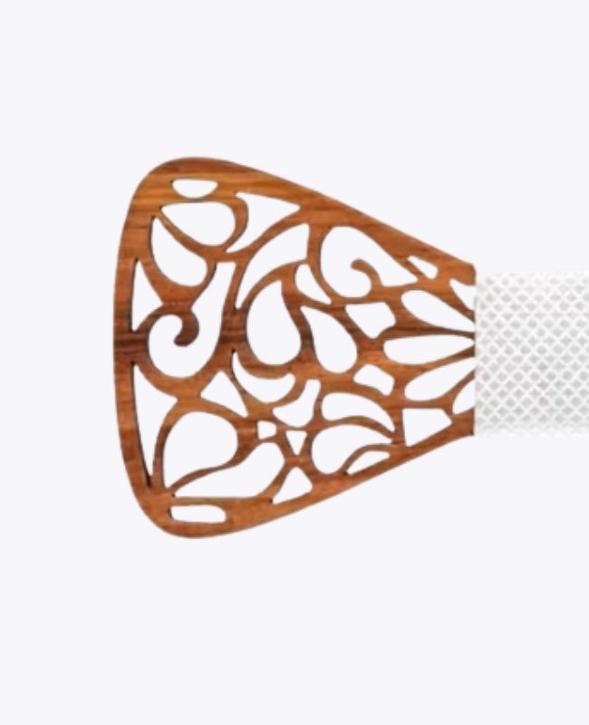 Pajarita Blanco Hombre de Madera «Hercule»