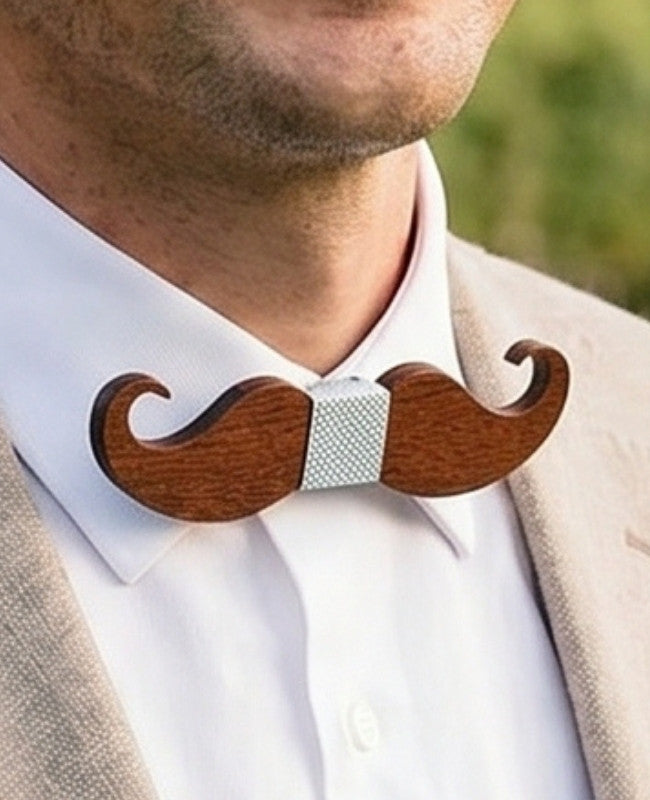 Pajarita Blanco Hombre de Madera «Hippolyte»
