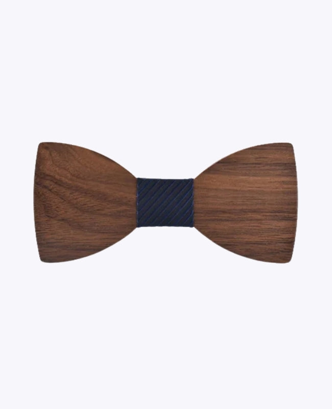 Noeud Papillon Bleu Homme en Bois «Ambroise»