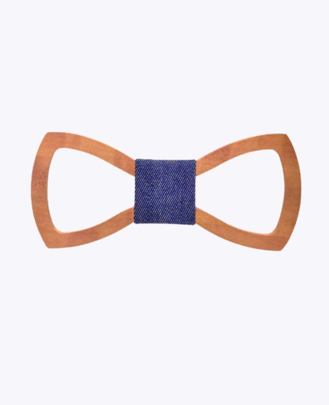 Pajarita Azul Hombre en Madera «Émile»