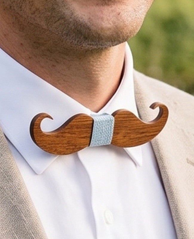 Pajarita Azul Hombre de Madera «Hippolyte»