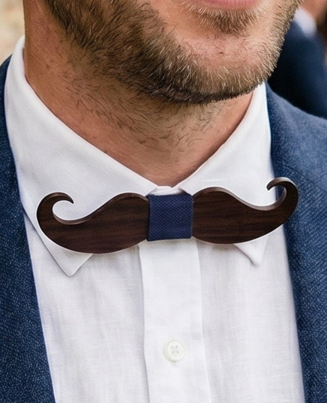 Pajarita Azul Hombre de Madera «Théophile»