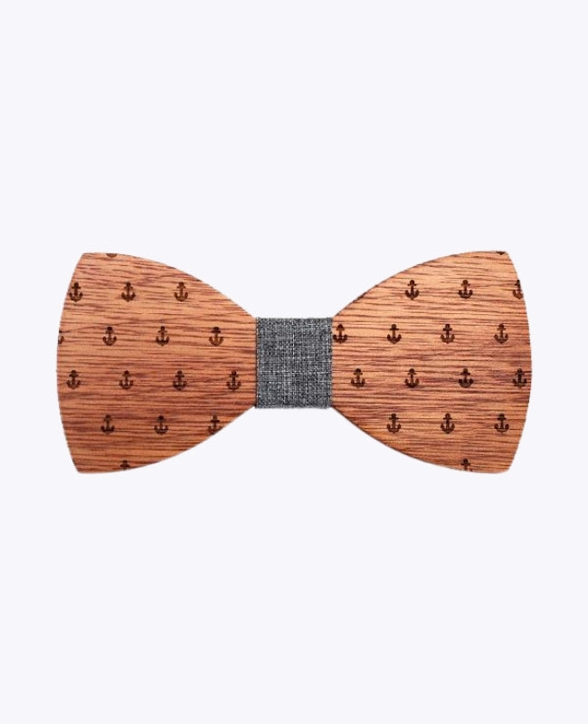 Pajarita Gris Hombre de Madera «Côme»