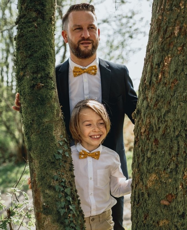 Pajarita Liberty Amarillo Hombre en Algodón «Gaspard»