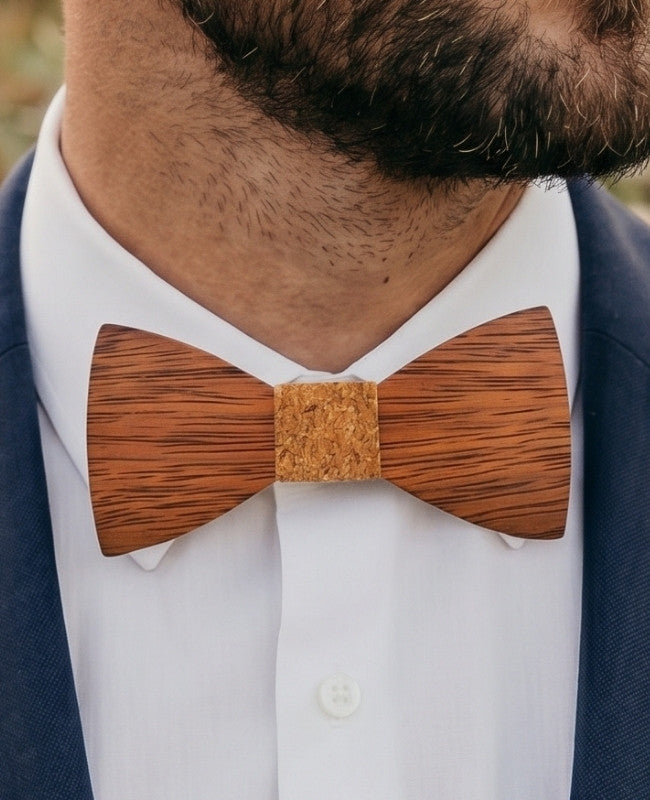 Pajarita Corcho Hombre de Madera «Arsène»