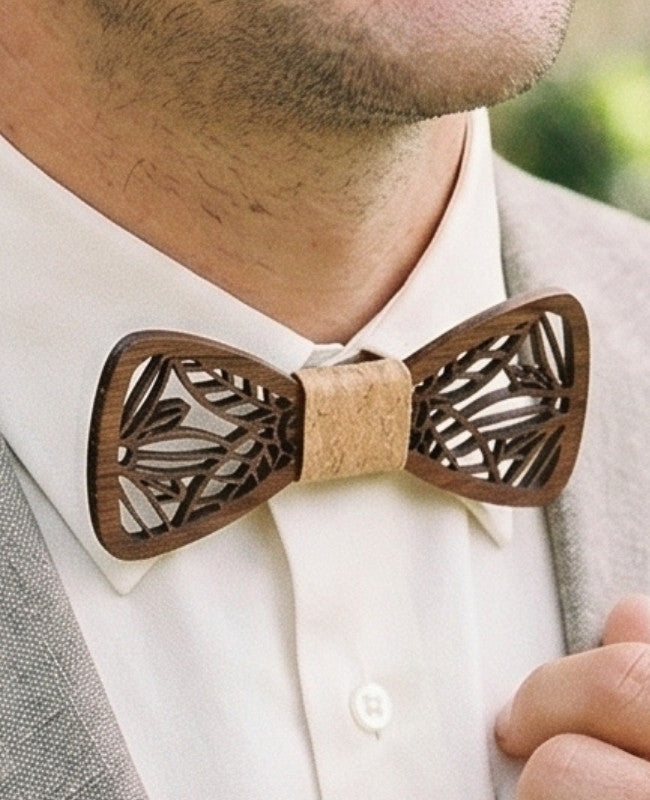 Pajarita Corcho Hombre de Madera «César»