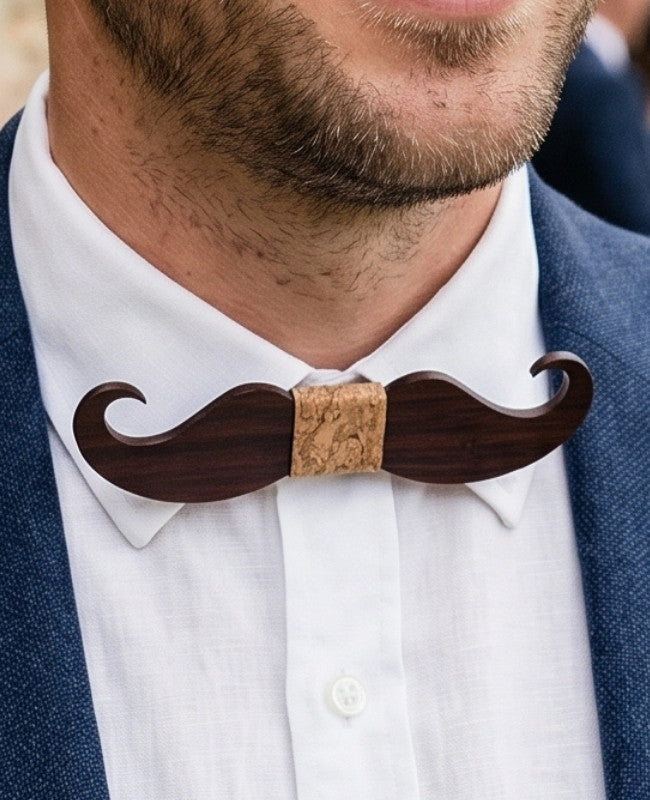 Pajarita Corcho Hombre de Madera «Théophile»