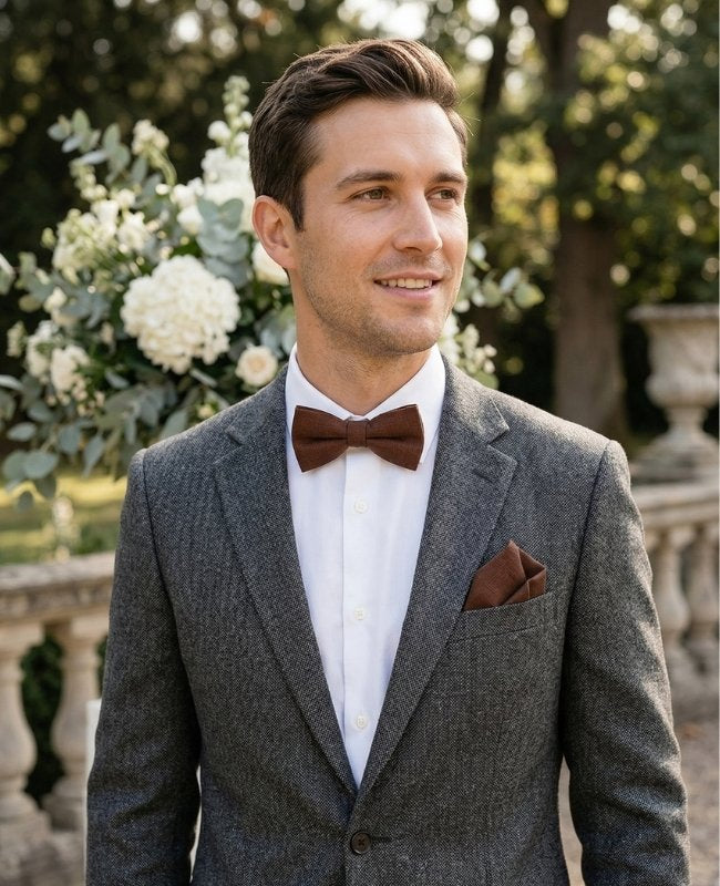 Pajarita Marrón n°2 Hombre en Lino «Basile»