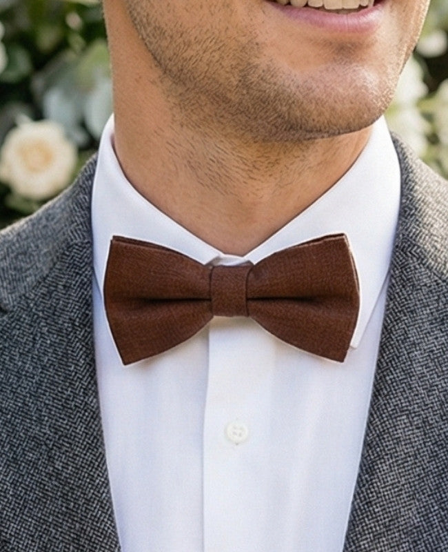 Pajarita Marrón n°2 Hombre en Lino «Basile»