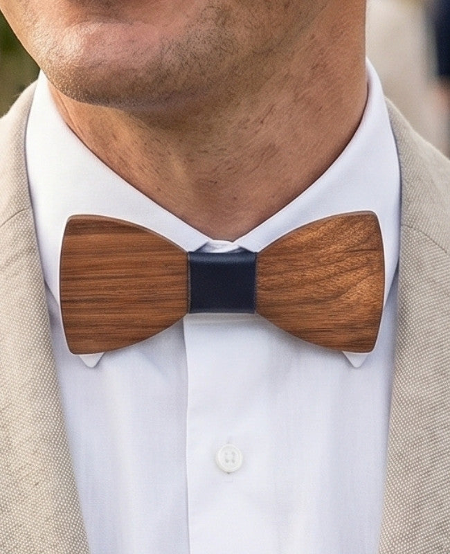 Pajarita Negro Hombre de Madera «Ambroise»