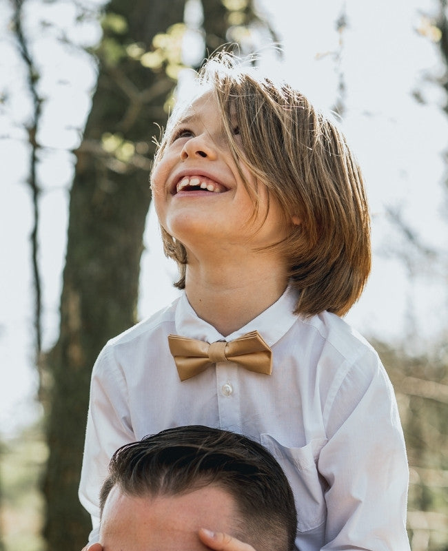 Noeud Papillon Doré n°2 Enfant en Polyester «Jules»