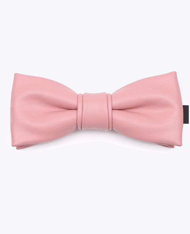 Pajarita Rosa Empolvada Hombre en Cuero «Achille»