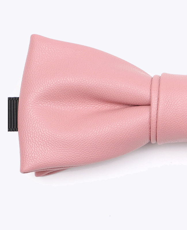 Pajarita Rosa Empolvada Hombre en Cuero «Achille»