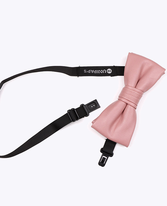 Pajarita Rosa Empolvada Hombre en Cuero «Achille»