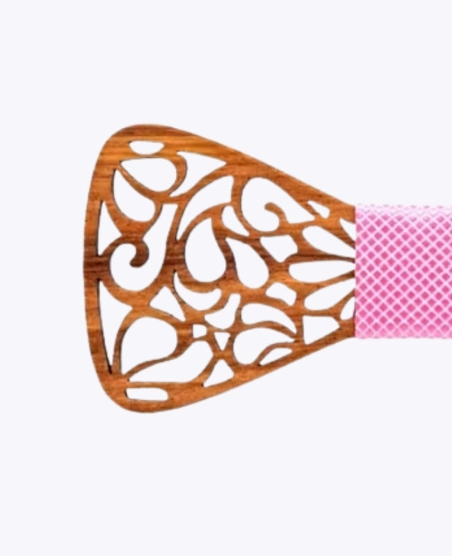 Pajarita Rosa Hombre de Madera «Hercule»