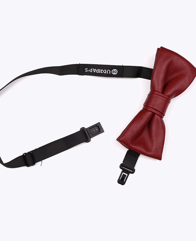 Noeud Papillon Rouge Homme en Cuir «Achille»