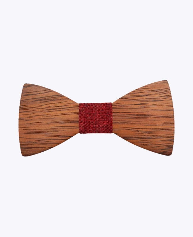 Pajarita Rojo Hombre de Madera «Arsène»