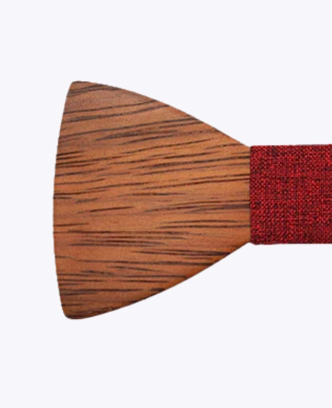 Pajarita Rojo Hombre de Madera «Arsène»